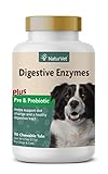 NaturVet Digestive Enzyme Plus Probiotika Nahrungsergänzungsmittel für Hunde, weiches Kauen,, 90 Stück