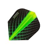Harrows Quantum Dart-Flights 3D-Effekt – 100 Mikron – Standardform – Grün – 5 Sets (15 Stück)
