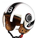 Generic Motorradhelm Chopper 3/4 Jethelm Moto Casque Casco Capacete Damen Scooter Motorradhelm