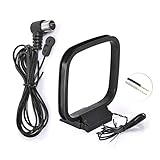 Bingfu FM Radio Antenne F männlicher Adapter mit 1,5 m Verlängerungskabel und AM-Antenne, 2 Bare Wire Loop Draht Antenne für Oenon Onkyo Yamaha Marantz Denon