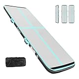 FBSPORT Airtrack Matte 4M Länge Aufblasbar Gymnastik Tumbling Matte Trainingsmatten Aufblasbare Sport Matratzen Air Tumbling Track Matte für Cheerleading/Übung/Gymnastik/Heimgebrauch（Ohne Luftpumpe