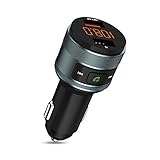 ZeaLife Bluetooth FM Transmitter, Auto Radio Transmitter QC 3.0 KFZ Wireless Bluetooth FM Radio Adapter Freisprecheinrichtung Car Kit mit Dual USB Ladegerät Unterstützt 64GB USB Stick