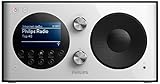 Philips AE8000 Internetradio mit DAB+ (WLAN, Digitaler UKW-Tuner, Kopfhöreranschluss) weiß