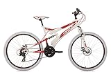 KS Cycling Mountainbike MTB Fully 26'' Topeka weiß-rot RH 44 cm