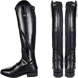 HKM Erwachsene 9108 Reitstiefel Gijón, Standardlänge/-Weite, Lederreitstiefel, Unisex 36-42 Hose, Schwarz, 37