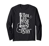 Vintage Guitar, acoustic, strings instrument, Musical gift Langarmshirt