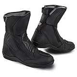 SHIMA TERRA MEN, Wasserdichte Touren Motorradstiefel für Männer (Schwarz, 48)