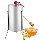 BuoQua Honigschleuder Honey Extractor 3 Waben Manual Bienenzucht Ausrüstung Imker für Anfänger Bienenzüchter Zubehör (3 Waben Manual Honigschleuder)