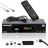 PremiumX FTA 530C Full HD Digitaler DVB-C TV Kabel-Receiver | Auto Installation USB Mediaplayer SCART HDMI Antennenkabel WLAN optional | Für digitales Kabelfernsehen