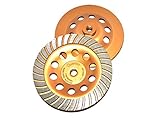 M14 Gold Diamant Schleiftopf, Durchmesser 150 mm, für Winkelschleifer. Turbo Topfscheibe, Schleifteller Gold.