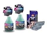 ILODA Set: 2X 500ml Dr. Wack A1 HIGH END Spray Wax + 2X A1 DAS Tuch Premium Mikrofaser, Lack-Versiegelung, Lackschutz, Auto-Wachs, Wachsversiegelung für alle Autolacke mit Wasser-Abperl-Effekt