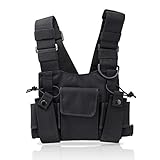 KEESIN Radio Walkie Talkie Brusttasche Harness Taschen-Pack Rucksack Holster Two Way Radios Tragetasche Zubehörhalter (Tippe B)