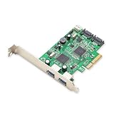 Syba Schnittstellenkarte PCI-Express 2.0 Controller USB 3.0, SATA III mit Standardklammer und Flacher Klammer