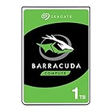 Seagate Barracuda, interne Festplatte 1 TB HDD, 2.5 Zoll, 5400 U/Min, 128 MB Cache, SATA 6 Gb/s, silber, Modellnr.: ST1000LM048