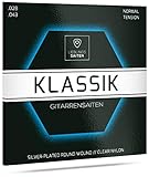 Gitarrensaiten Konzertgitarre - Nylon Saiten für Akustikgitarre (klassische Gitarre) | 6 Saiten-Set