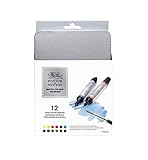 Winsor & Newton 0290001 Aquarellmarker - 2 Spitzen, Pinsel- und feiner Spitze, lichtecht, hochpigmentierte Aquarellfarben für Kalligrafie, Zeichnungen - 12er Farbset