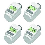 'komforthaus Thermostat'Classic, Typ L, sehr leise, Set für 4 Räume, Pro Version mit stabiler Metallmutter