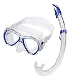 Seac Schnorchelset Elba, Set für das Schnorcheln und Tauchen, Tauchermaske Elba und Schnorchel Flash, 100% Silikon, Unisex, für Erwachsene