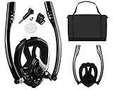 ISO TRADE Schnorchelmaske Tauchmaske Vollgesichtsmaske 180° Sichtfeld Anti Fog 10932, Größe:L/XL
