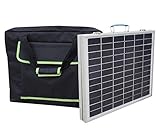ECO-WORTHY Faltbarer Koffer, tragbar, Solarpanel, 12 V, batteriebetrieben, mit Controller