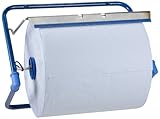 Funny AG-522 Wandhalten für Putztuchrollen, Metall Blau, Rollen bis 40 cm Breite