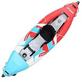 Alomejor Aufblasbares Kajak Set V-Form Angeln Kajak Luft Rudern Bootskopf Aufblasbares Driften Surfen Kanu 1 Person