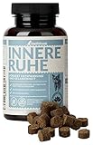 Schnüffelfreunde Innere Ruhe I Natürliches Beruhigungsmittel für Hunde, gegen Angst, zur Beruhigung, Anti Stress und für mehr Gelassenheit I Mit Baldrian und Johanniskraut (150g - ca. 180 Stück)