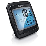 CSL - Fahrradcomputer kabellos - Fahrradtacho Kilometerzähler Tachometer - Temperaturanzeige in Grad Celsius - 1,5 Zoll 38,1 mm LCD-Display mit Blauer Hintergrundbeleuchtung - Reed-Sensor