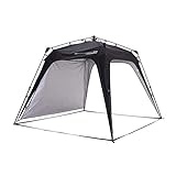 Lumaland Outdoor Pop Up Pavillon Gartenzelt Camping Partyzelt Zelt robust wasserdicht Schwarz