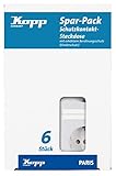 Kopp 920702011 Paris Profi-Pack: 6 Schutzkontakt-Steckdosen mit erhöhtem Berührungsschutz, 250 V, arktis, 6 Stück