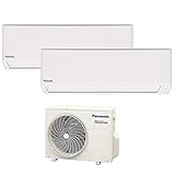 DUO SPLIT PANASONIC TZ KLIMAGERÄT 2.5+2.5 25+25m² INVERTER R32 A++ RAUM GERÄT