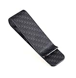HONB Carbon Fiber Geldklammern Geldscheinklammer für Geldscheine, Kreditkarten und Visitenkarten (Black-2)