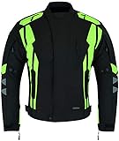 Ridex hochsichtbare, CJ7 Herren-Motorradjacke Wasserdicht Schutz Gr. Large, Gelb / Schwarz