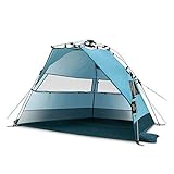 Qeedo Quick Bay Strandmuschel, UV-Schutz (UV80), Strandzelt mit Quick-Up-System - Ocean