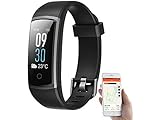 Newgen Medicals Smartwatches: Fitness-Armband mit Puls- & Blutdruck-Anzeige, App, Farb-Display, IP68 (Sport Uhr)