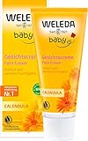 WELEDA Calendula Gesichtscreme, Naturkosmetik Feuchtigkeitscreme zur Pflege von trockener und empfindlicher Haut, Schutz vor Austrocknen und Unreinheiten (1 x 50 ml)
