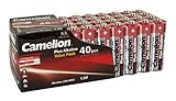 Camelion 11104006 Plus Alkaline Batterie LR06 (Mignon, AA, 40er-Pack) rot/gold