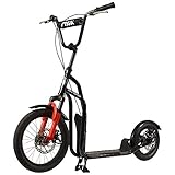 Stiga Unisex-Adult Air Scooter 16' Sa Kickscooter, Black/Red, One Size