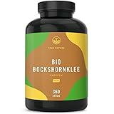 TRUE NATURE® Bio Bockshornklee - 360 Kapseln mit je 500mg - Hochdosiert mit 3.000mg - Hochwertiger Rohstoff aus Ägypten - Ohne Zusatzstoffe - Vegan, Laborgeprüft, Deutsche Produktion