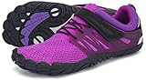 SAGUARO Barfußschuhe Damen Outdoor Zehenschuhe Traillaufschuhe Training Fitnessschuhe Straße Laufschuhe Walkingschuhe St.2 Violett 38