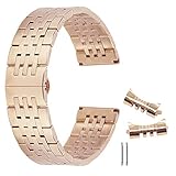 AUTULET qualität 304 edelstahl uhrenarmband hypo allergische metall uhr-gurt in faltschließe 22mm