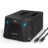 Inateck Festplatten-Dockingstation, USB 3.2 Gen 1 Typ-C HDD/SSD SATA Dockingstation, Dual Bay, Offline-Klonen, FD2005C