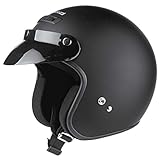Held Rune Jet-Helm Schwarz-Matt - Größe: M