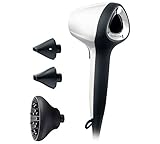Remington Ionen-Haartrockner Air3D D7779, innovatives Design, Keramikgitter, zwei Stylingdüsen, Diffusor, weiß/schwarz