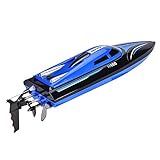 Zerone RC-Modellboot,Ferngesteuertes Boot RC Boot 2,4 GHz Fernbedienung 4-Kanal 25 km/h Boot Racing Speedboat Modell Toy Ship