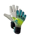 Erima Erwachsene Flex RD Robusto Torwarthandschuhe, Petrol/Lime/schwarz, 8,5