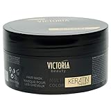 Victoria Beauty - Haarmaske mit Keratin für dauerhafte Haarglättung, geeignet für gefärbtes und geschädigtes Haar - Haarreparatur, Haarwachstum, Hair Treatment (1 x 200ml)