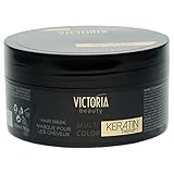 Victoria Beauty - Haarmaske mit Keratin für dauerhafte Haarglättung, geeignet für gefärbtes und geschädigtes Haar - Haarreparatur, Haarwachstum, Hair Treatment (1 x 200ml)