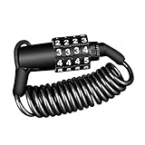 Fahrradschloss Fahrad, Sicherheitsstufe Zahlenschloss Bike Lock mit 4-stelligem Zahlencode Zahlencode Zahlenschloss Fahrradhalterung Fahrradschloß für Fahrrad, Motorrad und Elektrofahrzeuge (Lock+Bag)