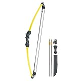 SET: Compoundbogen Hawk® 34 ' (86 cm) Gelb 10 lbs RH - Kinderbogen / Jugendbogen